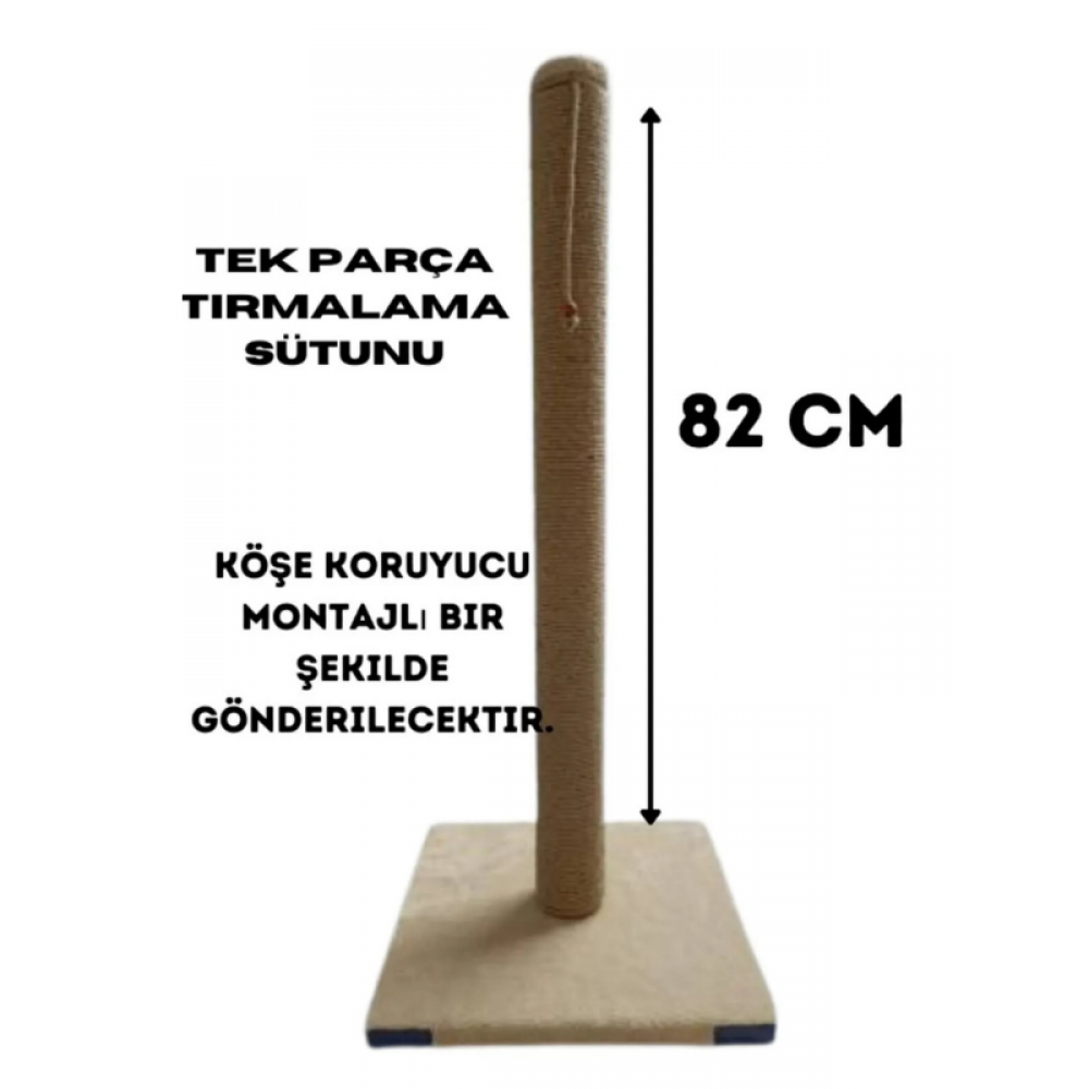 PETiTOYS Krem 82 Cm Zemin Koruyuculu Kedi Tırmalama Tahtası