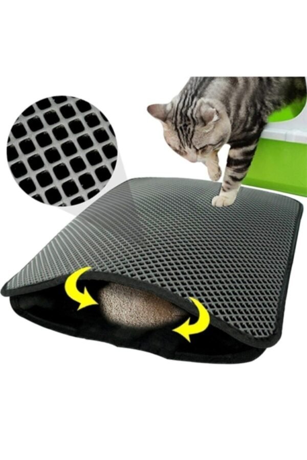 Elekli Kedi Tuvalet Önü Kedi Kum Paspası 1. Sınıf Materyal 40x50x0,7cm