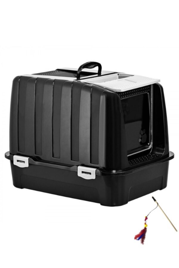 Lüks Kapalı Kedi Tuvaleti (Kürek ve Olta Hediyeli)