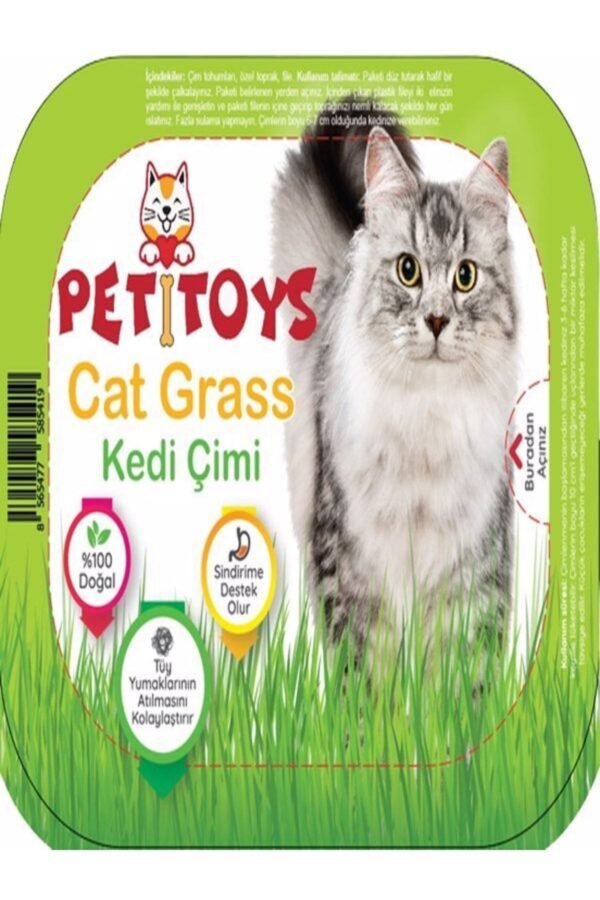 %100 Doğal Fileli Kedi Çimi (tüy Yumağı Önleyici)